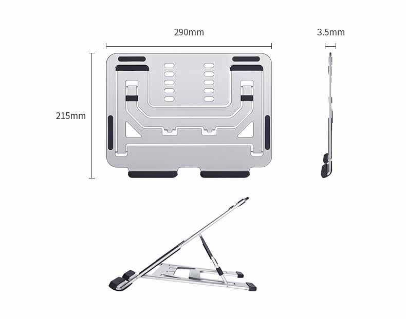 Adjustable Aluminum Laptop Multi-Angle Desk Laptop Holder Cooling Bracket Riser - Laptop Stands -  Trend Goods