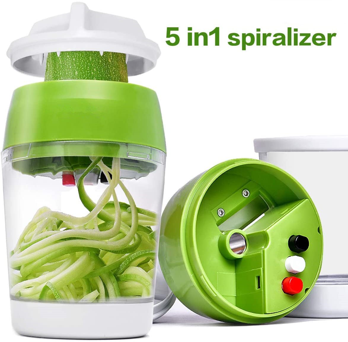 Adjustable Spiral Cutter with Container - Kitchen Slicers -  Trend Goods