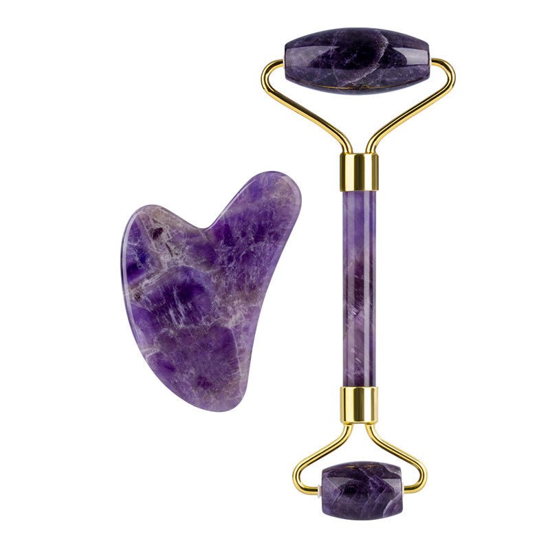 Amethyst Roller Single and Double-Headed Amethyst Roller Beauty Jade Massager - Face Rollers -  Trend Goods