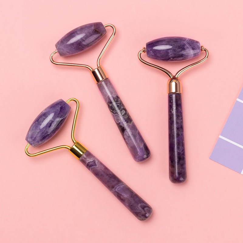 Amethyst Roller Single and Double-Headed Amethyst Roller Beauty Jade Massager - Face Rollers -  Trend Goods