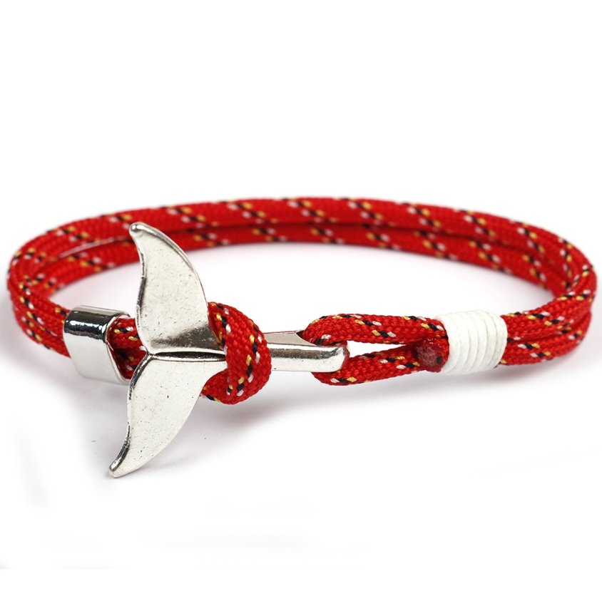 Anchor whale tail umbrella rope handmade couple bracelet - Bracelets -  Trend Goods