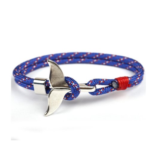 Anchor whale tail umbrella rope handmade couple bracelet - Bracelets -  Trend Goods