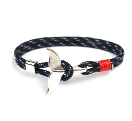 Anchor whale tail umbrella rope handmade couple bracelet - Bracelets -  Trend Goods