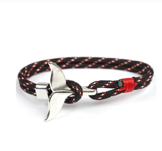 Anchor whale tail umbrella rope handmade couple bracelet - Bracelets -  Trend Goods