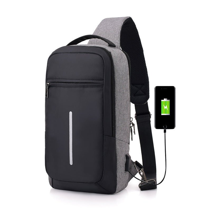 Anti-theft USB charging chest bag with you - Backpacks -  Trend Goods