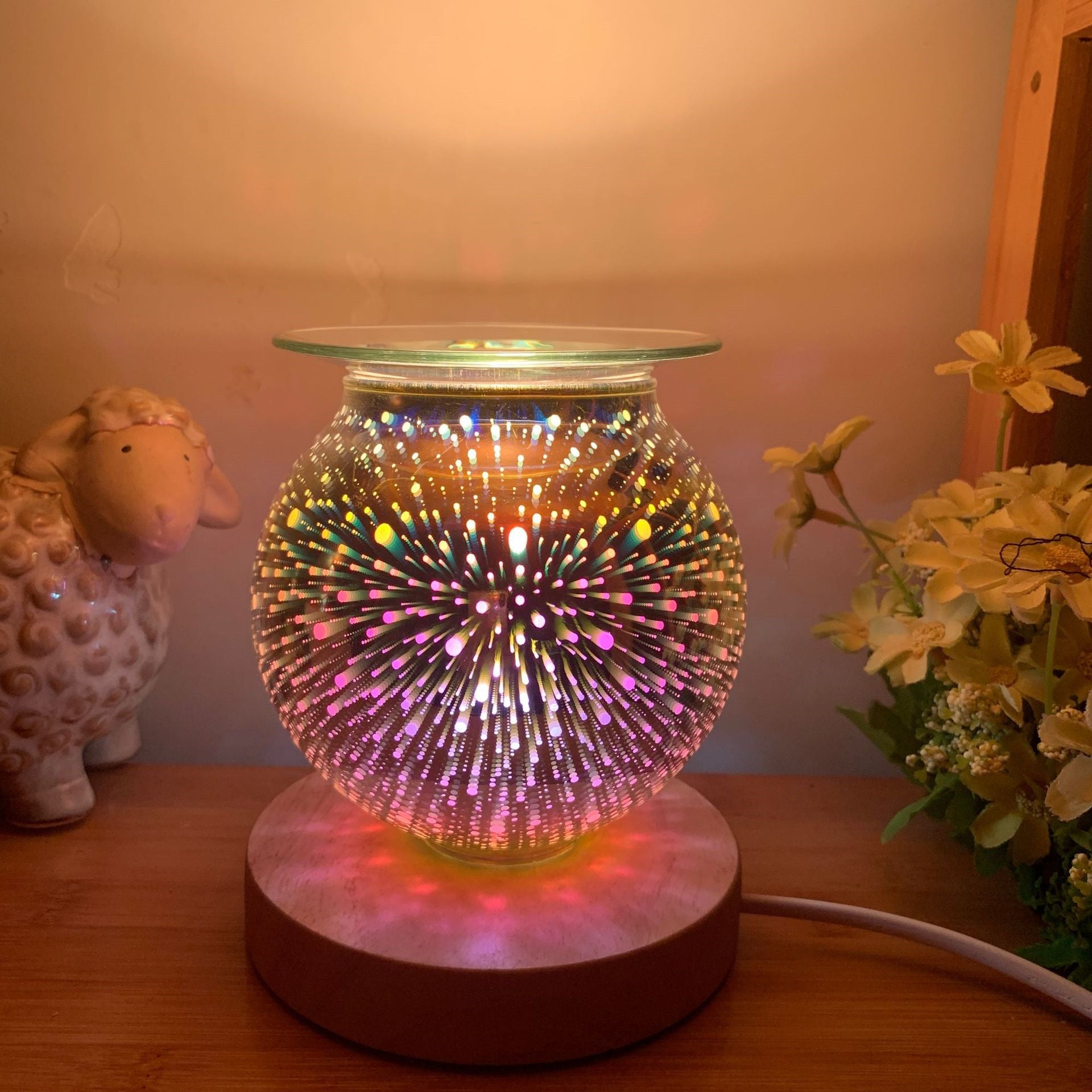 Aromatherapy Glass Night Light 3D Glass Candle Light - Night Lights -  Trend Goods