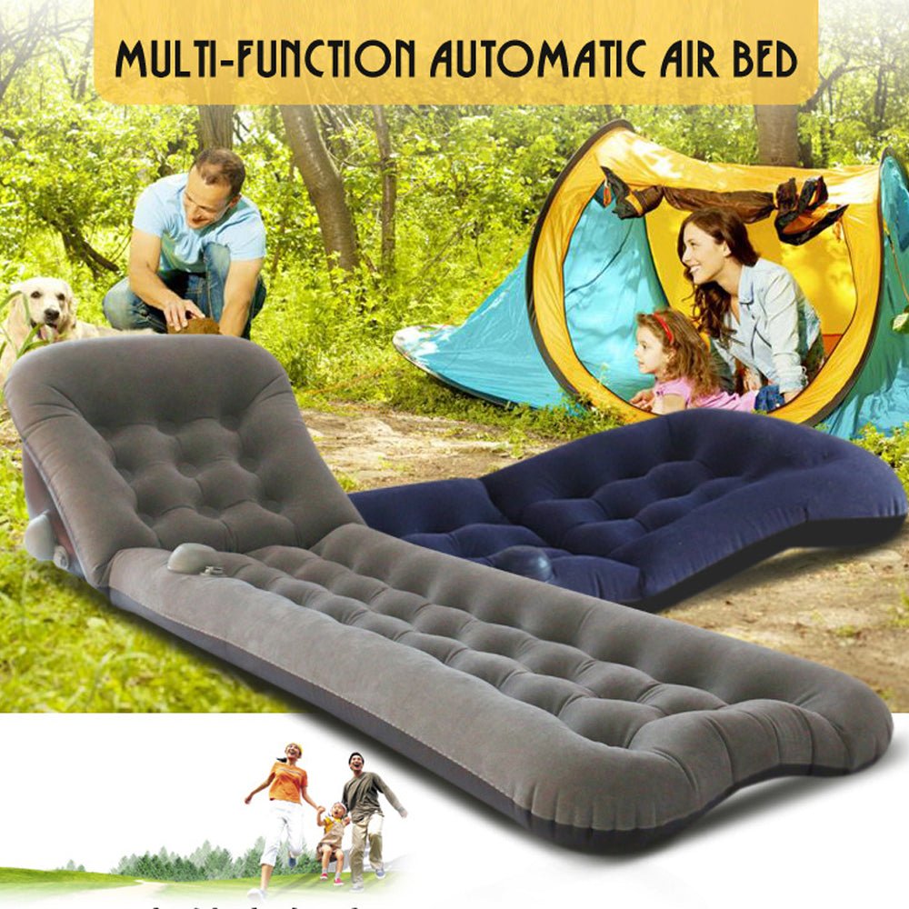 Automatic Air Mattress Camping Bed Mat Auto Sleeping Cushion Blow Up Bed Inflatable Travel Raised Airbed - Air Mattresses -  Trend Goods