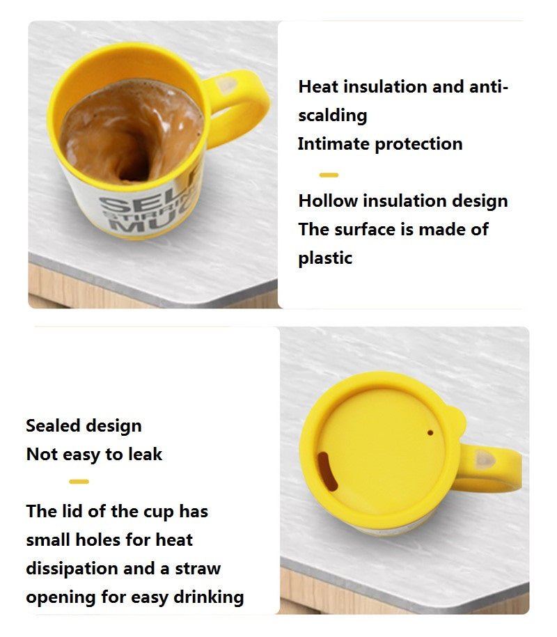 Automatic Lazy Self Stirring Magnetic Mug Creative 304 Stainless Steel Coffee Milk Mixing - Mugs -  Trend Goods