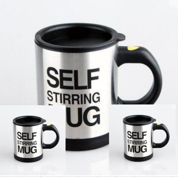 Automatic Lazy Self Stirring Magnetic Mug Creative 304 Stainless Steel Coffee Milk Mixing - Mugs -  Trend Goods