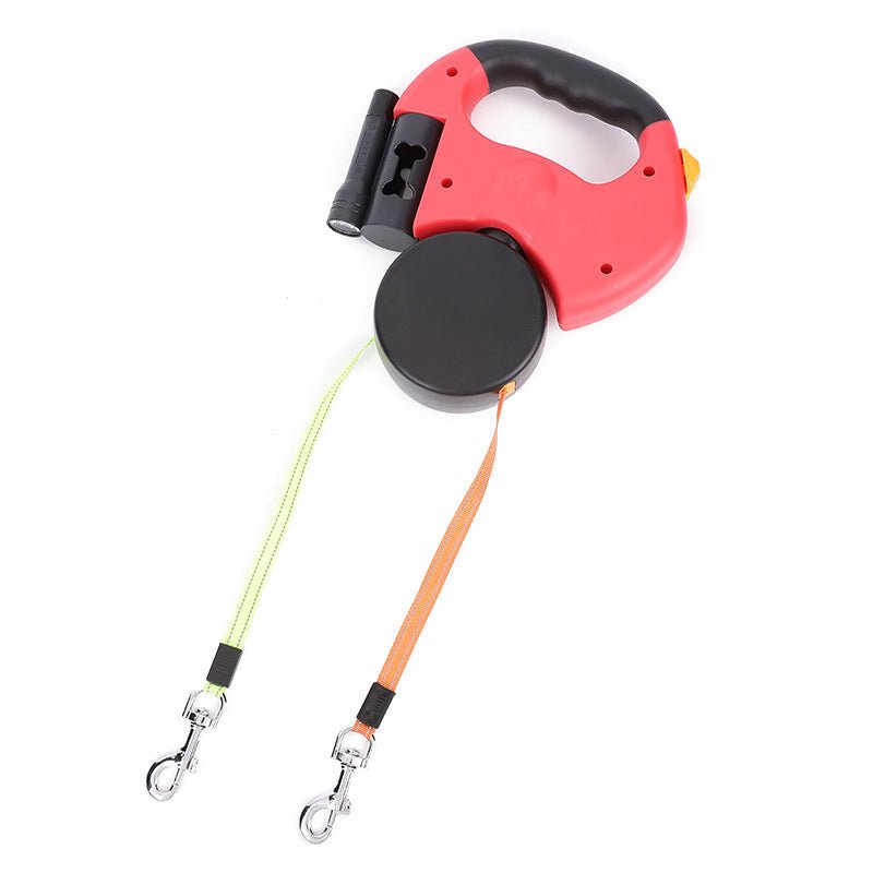 Automatic Retractable Leash One-to-two Double-headed Creative Pick-up Dog Leash - Dog Leashes -  Trend Goods