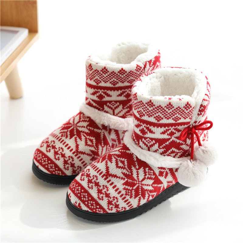Autumn And Winter Home Shoes Indoor Warm Cotton Boots - Shoes -  Trend Goods