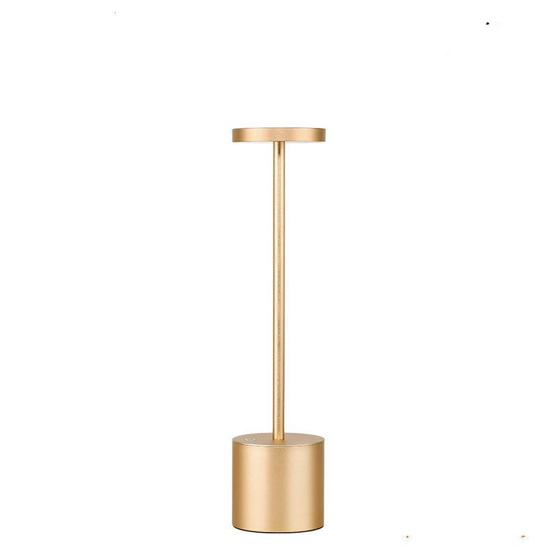 LED Aluminum Alloy Waterproof Rechargeable Desk Lamp Touch Dimming Metal Table Lamp - Table Lamps -  Trend Goods