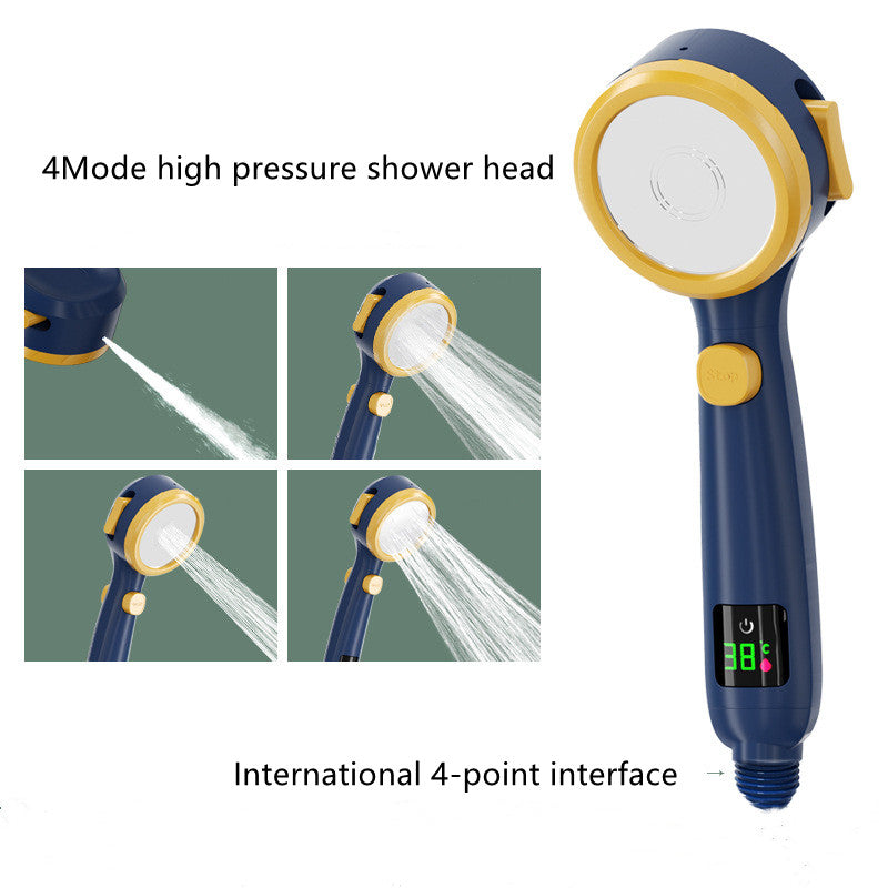 Temperature Display Shower Head Pressurized Shower Head - Shower Heads -  Trend Goods