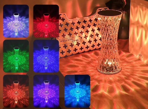 Creative Crystal Diamond Acrylic Table Lamp Rechargeable - Night Lights -  Trend Goods