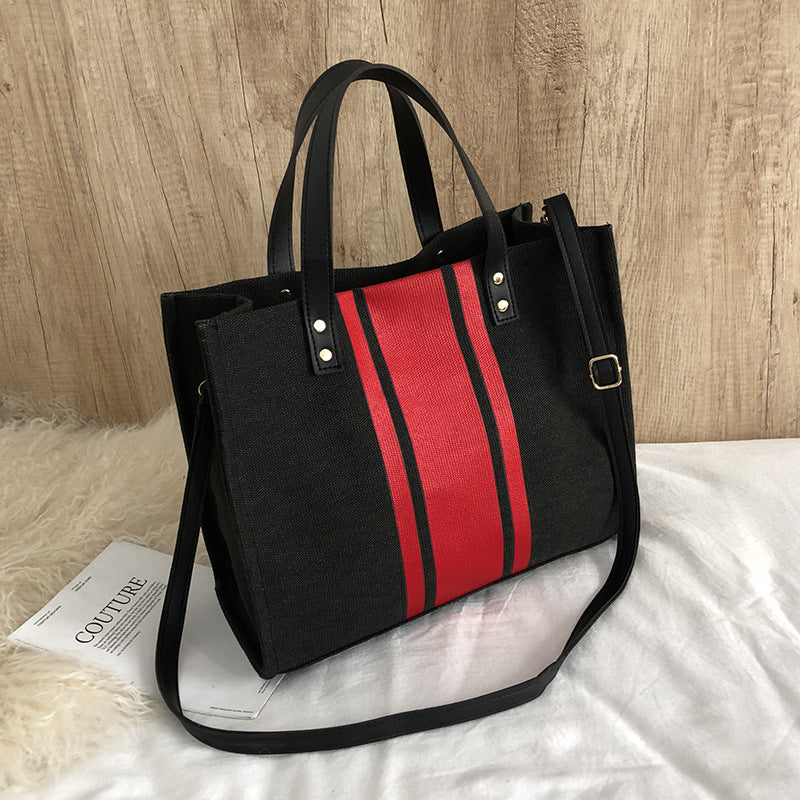 Tote Bag with Stripes - Totes -  Trend Goods