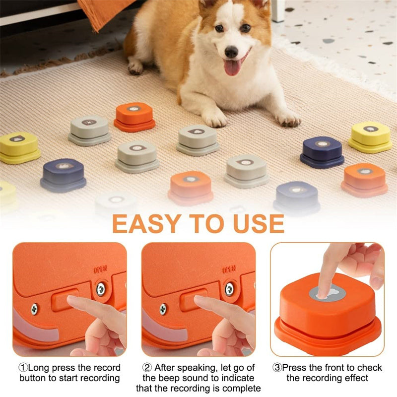 4 Colors Pet Communication Button One-click Recordable Dog Talking Button - Pet Toys -  Trend Goods