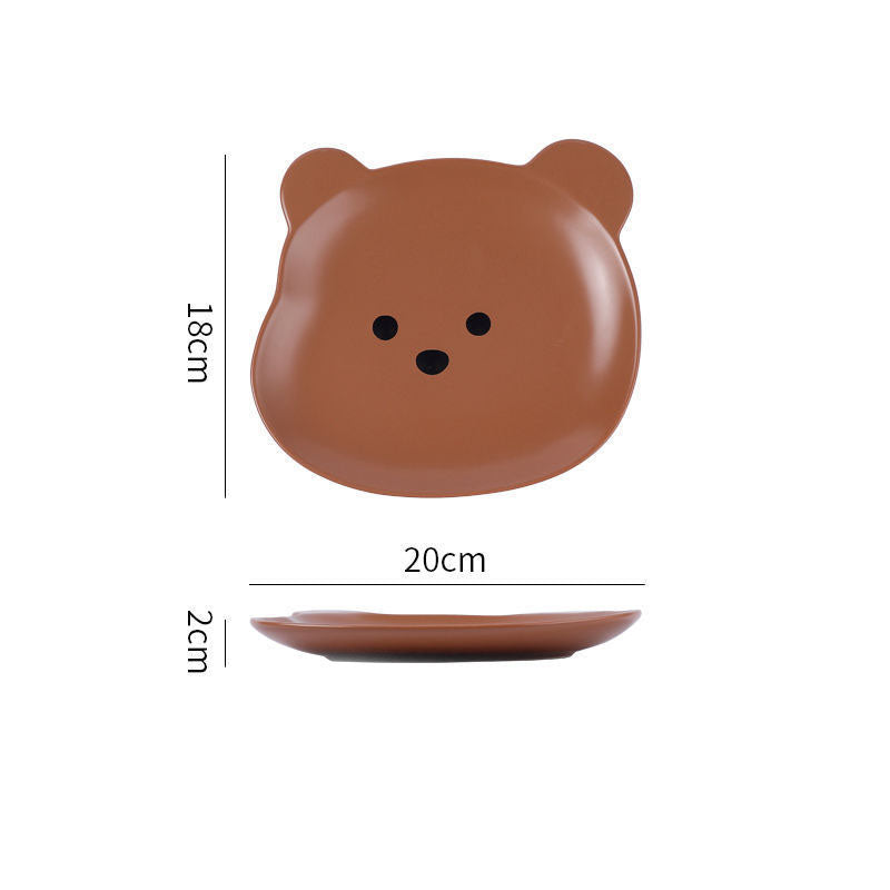 Home Cartoon Cute Bear-shaped Dinner Plate - Plates -  Trend Goods