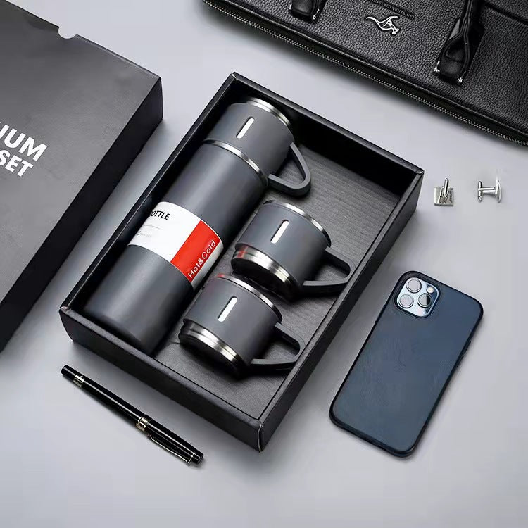 Stainless Steel Vacuum Flask Business Gift Set - Mugs -  Trend Goods