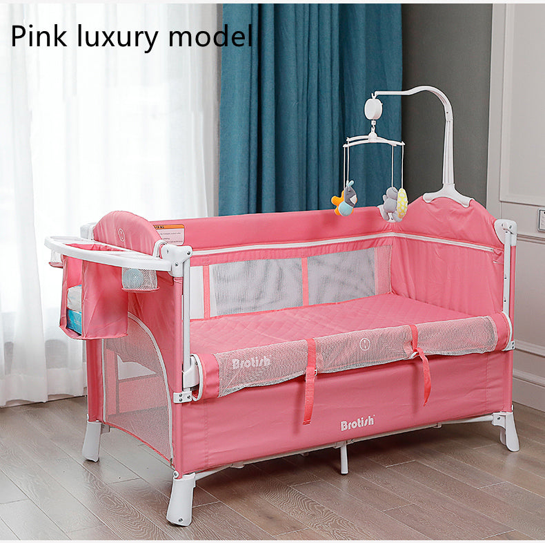 Multifunctional Baby Cot Splicing Large Bed Movable - Baby Cribs -  Trend Goods