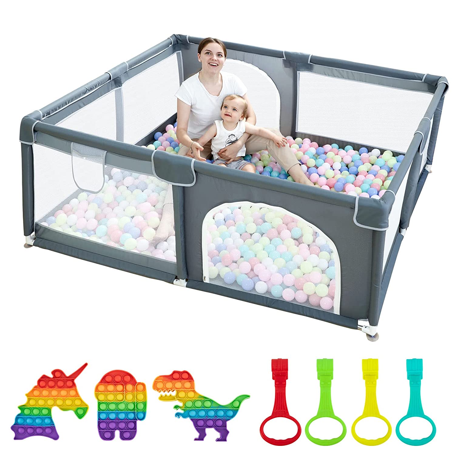 Baby Fence With Breathable Mesh, Safety Indoor & Outdoor Activity Center - Baby Care -  Trend Goods