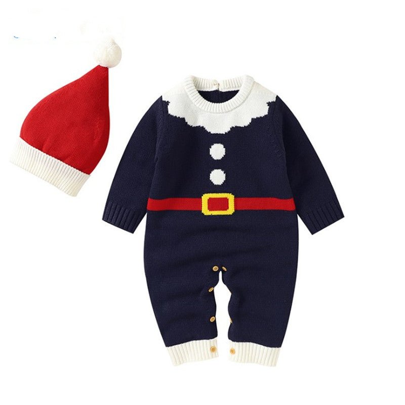 Baby Knitted Jumpsuits Christmas Cute Clothes And Hats - Baby Rompers -  Trend Goods