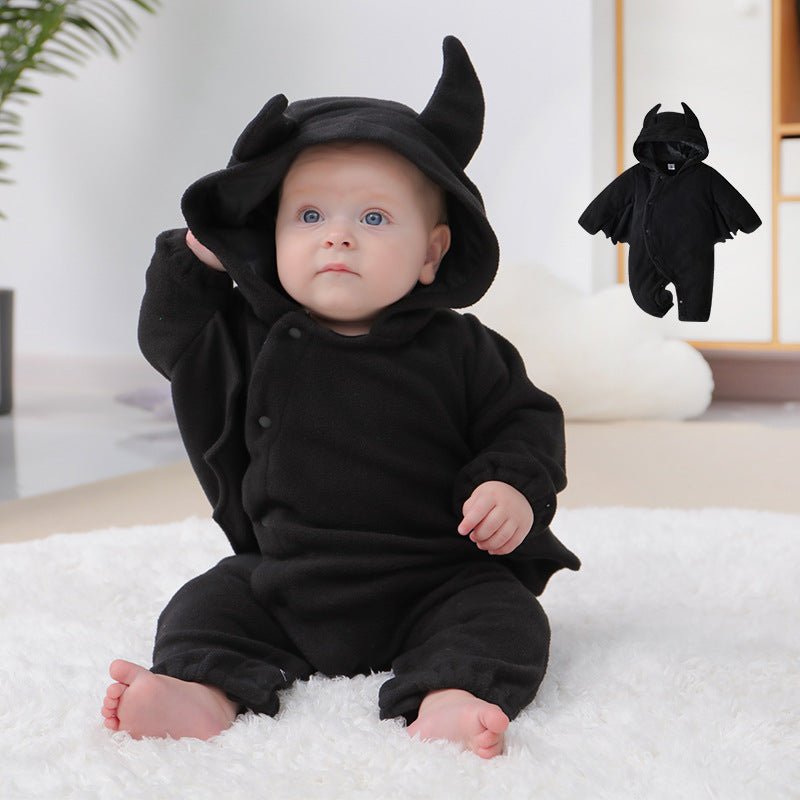 Baby Onesies Baby Halloween Bat Hooded Onesies Little Devil Shaped Onesies - Baby Clothing -  Trend Goods