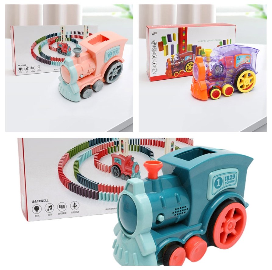 Domino Automatic Release Electric Building Blocks Small Train Toy - Toys & Games -  Trend Goods