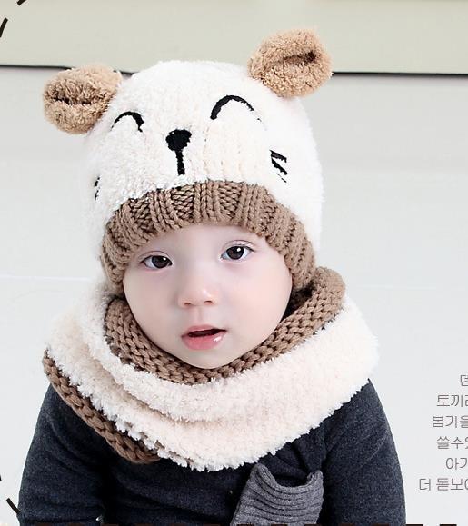Baby wool scarf hat - Baby Hats -  Trend Goods