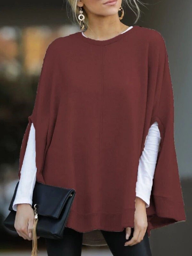 Bat sleeve knit top poncho - Poncho -  Trend Goods