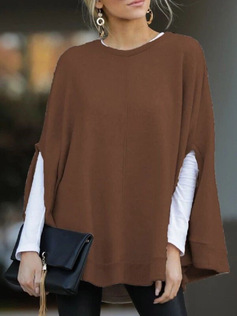 Bat sleeve knit top poncho - Poncho -  Trend Goods