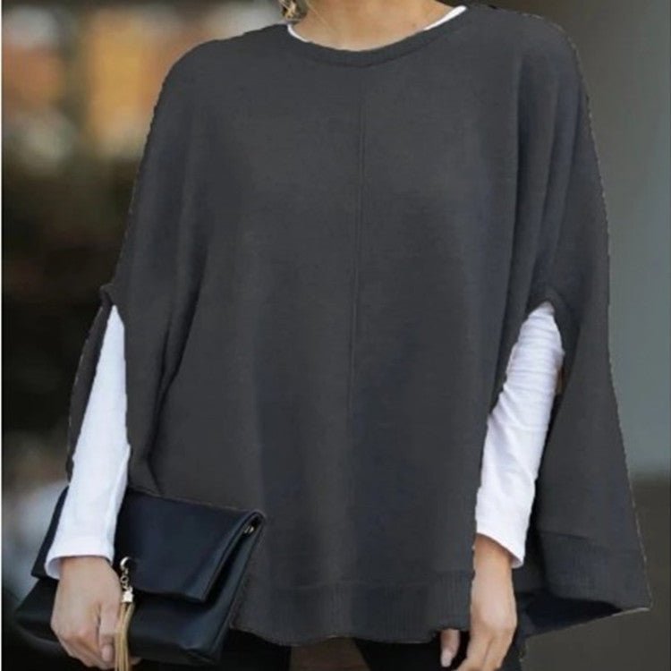 Bat sleeve knit top poncho - Poncho -  Trend Goods