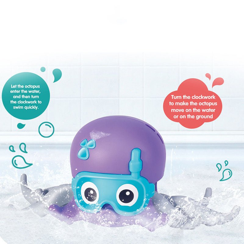 Bathing Bathtub Water Spring Floating Octopus Drag Walk Swim - Baby Bathing -  Trend Goods