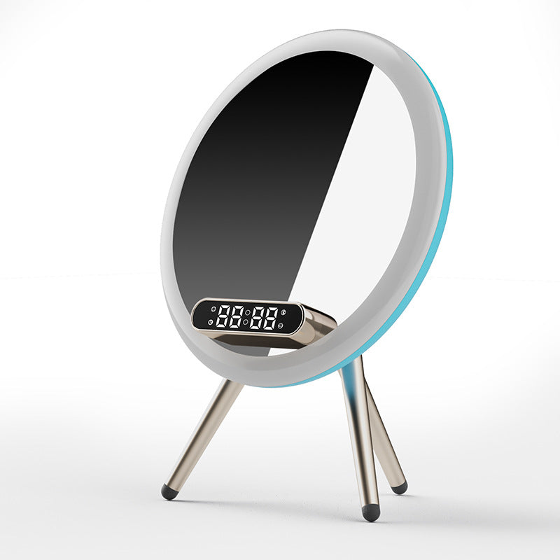 Multi-function LED Mirror Alarm Clock Wireless Charger Bluetooth Speaker - Make-up Mirrors -  Trend Goods