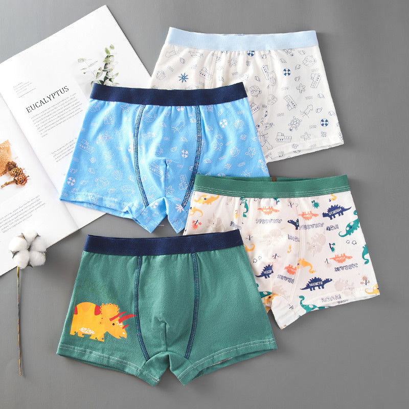 Boys' Flat Corner Fine Shuttle Cotton Underwear - Boxers -  Trend Goods