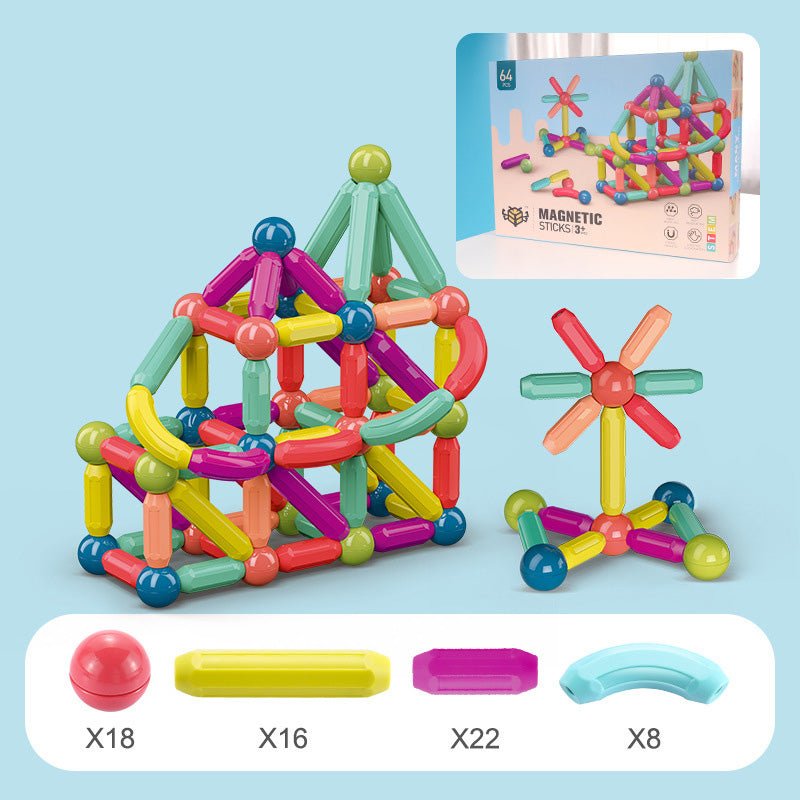 Big Size DIY Magnetic Construction Set Early Learning Constructor Variety Magnetic Rod Building Blocks - Building Blocks -  Trend Goods