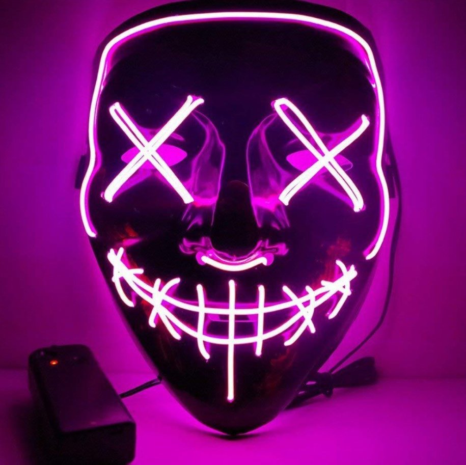 Black V Halloween Horror Glowing Mask - Masks -  Trend Goods