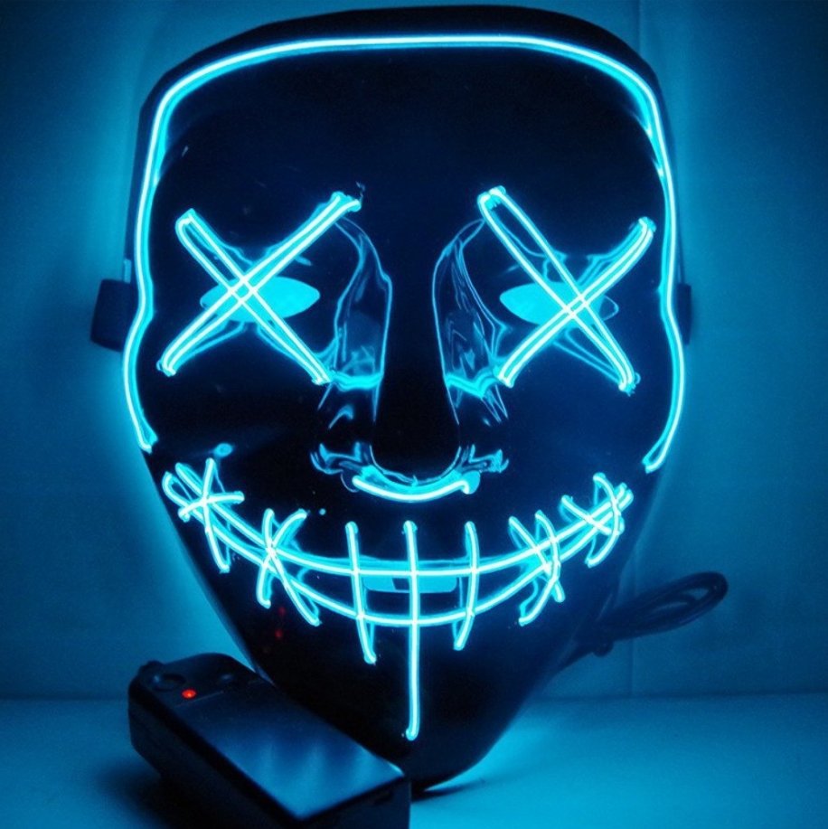 Black V Halloween Horror Glowing Mask - Masks -  Trend Goods
