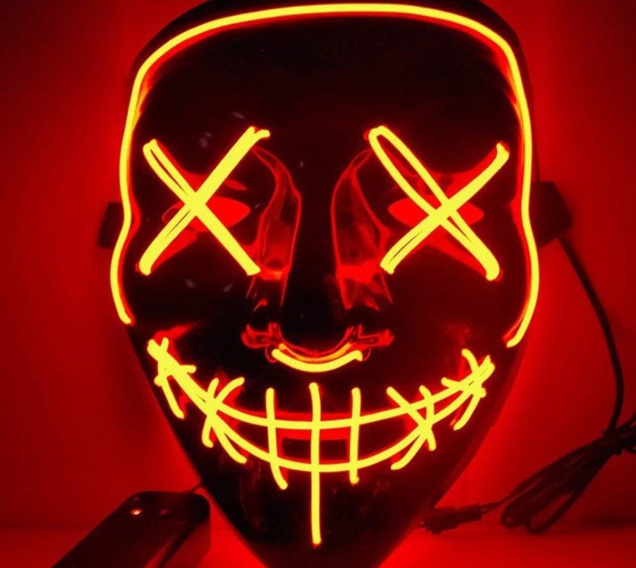 Black V Halloween Horror Glowing Mask - Masks -  Trend Goods