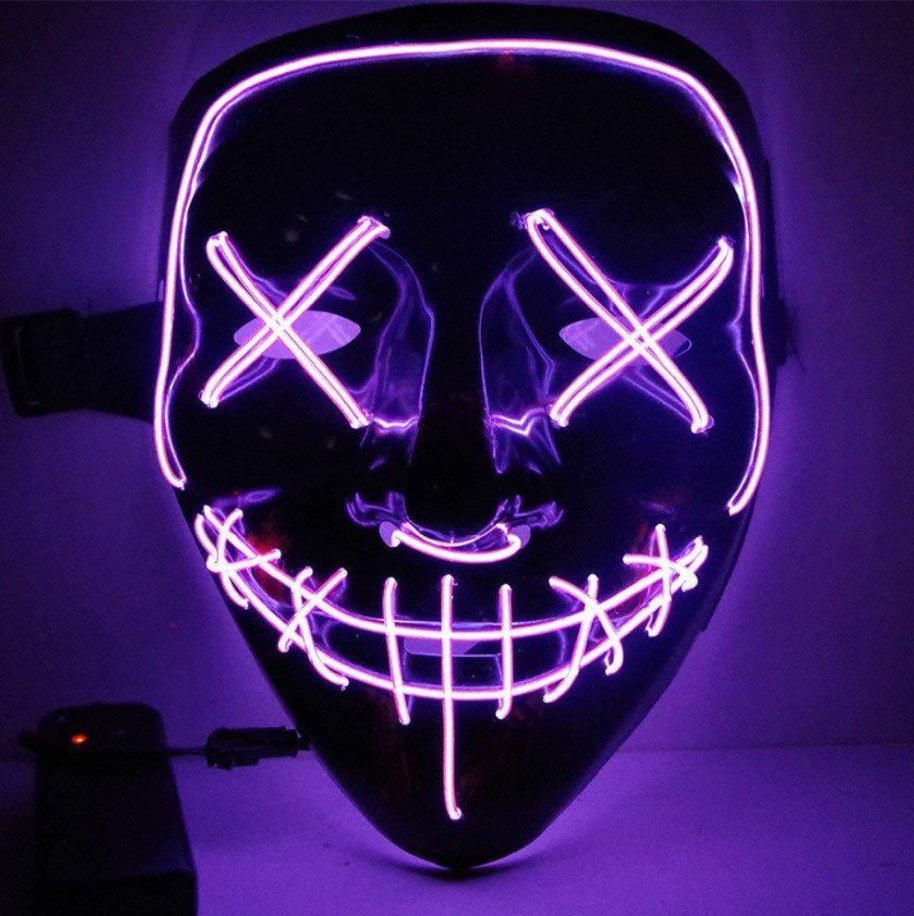 Black V Halloween Horror Glowing Mask - Masks -  Trend Goods