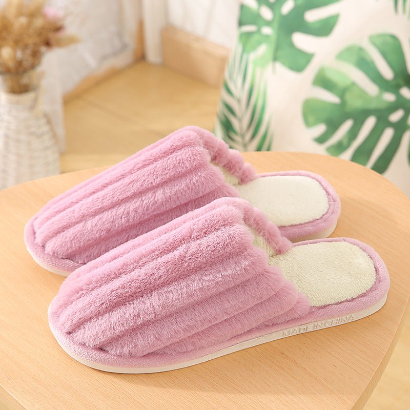 Bowknot Autumn And Winter Cotton Slippers Home Interior - Slippers -  Trend Goods