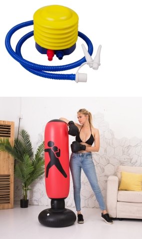 Boxing Punching Bag Inflatable Free-Stand Sandbag - Punching Bags -  Trend Goods