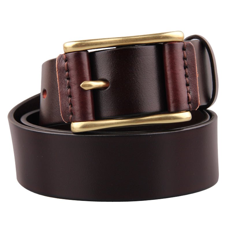 Brass Buckle Men's Belt Casual Denim - Belts -  Trend Goods