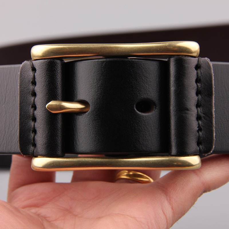 Brass Buckle Men's Belt Casual Denim - Belts -  Trend Goods