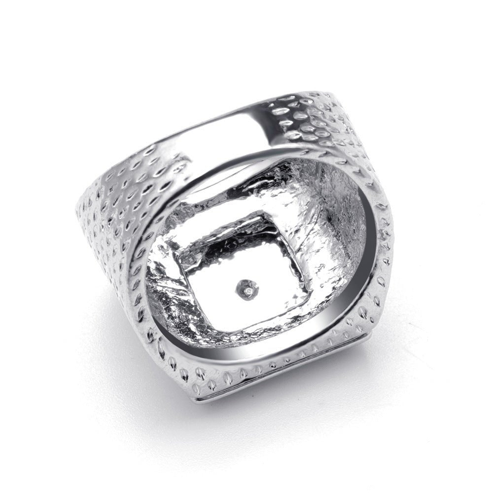 Bright Square Full Diamond Men's Ring - Rings -  Trend Goods