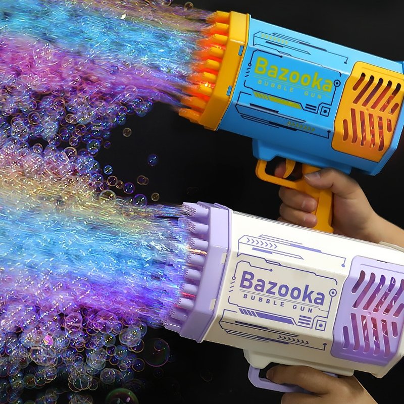 Bubble ToyGun 69 Holes Soap Bubbles Machine Automatic Blower With Light Toys - Bubble Guns -  Trend Goods