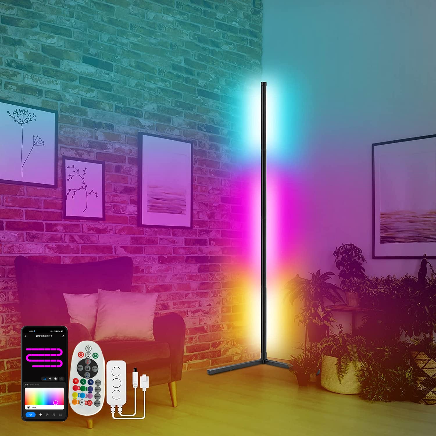 Smart APP Controlled RGB Bluetooth Corner Atmosphere Lamp - Ambient Lights -  Trend Goods