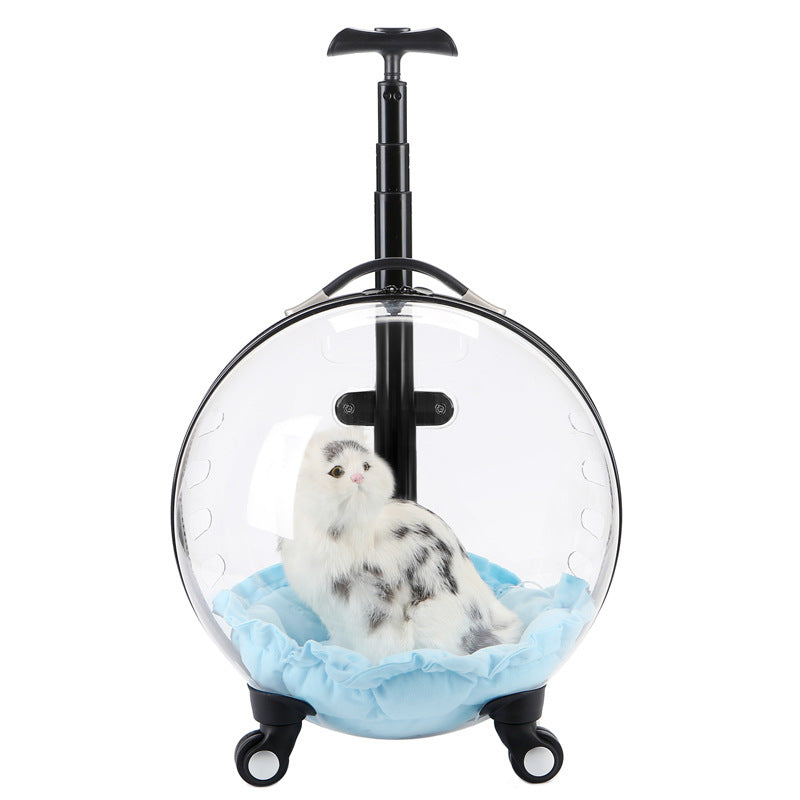 Portable Clear Space Capsule Pet Trolley - Pet Bags -  Trend Goods