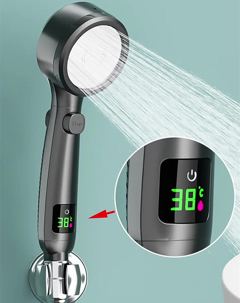 Temperature Display Shower Head Pressurized Shower Head - Shower Heads -  Trend Goods