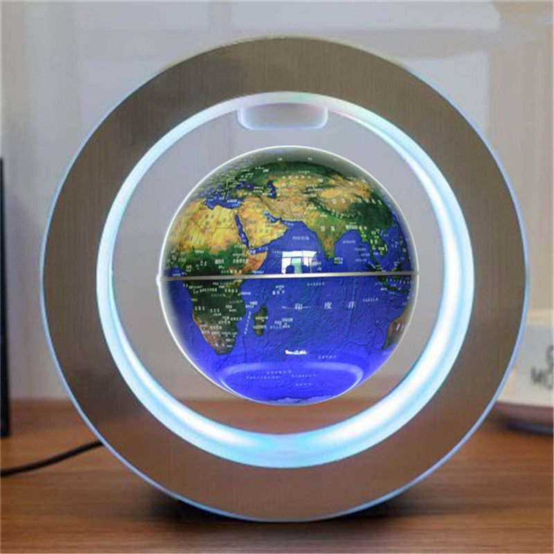 Magnetic Levitation World Map Floating Globe Light - Lighting -  Trend Goods