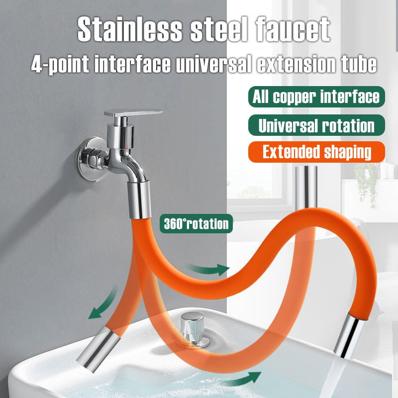 Universal Faucet Extension Extender Bathroom 360 Rotation Adjust Free Bending Faucet Splash-proof - Faucet Accessories -  Trend Goods